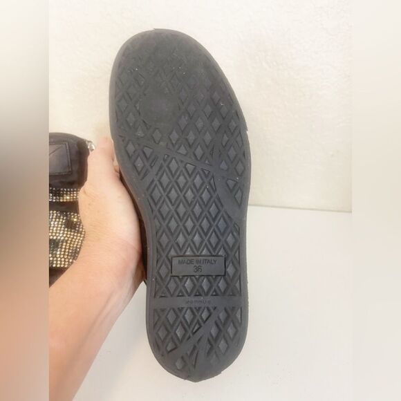 Giuseppe Zanotti Limited Edition High top crystal studded black leather Sneakers - Picture 15 of 17